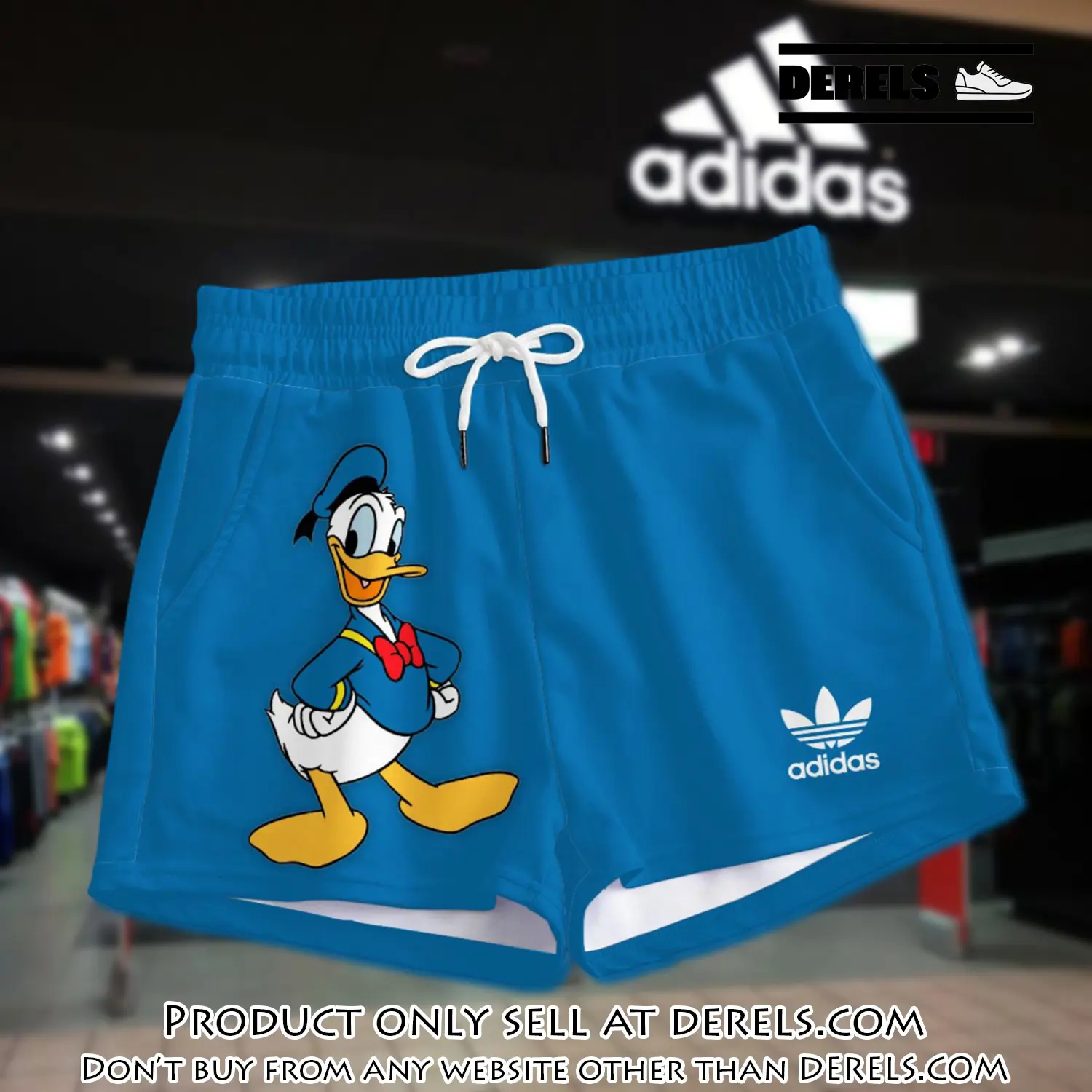 Premium donald duck in adidas women shorts lady beach shorts wms1079 dr3458006
